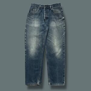 Vintage y2k Baggy Jeans Old Navy Button Fly Sandblast Blue 30x30